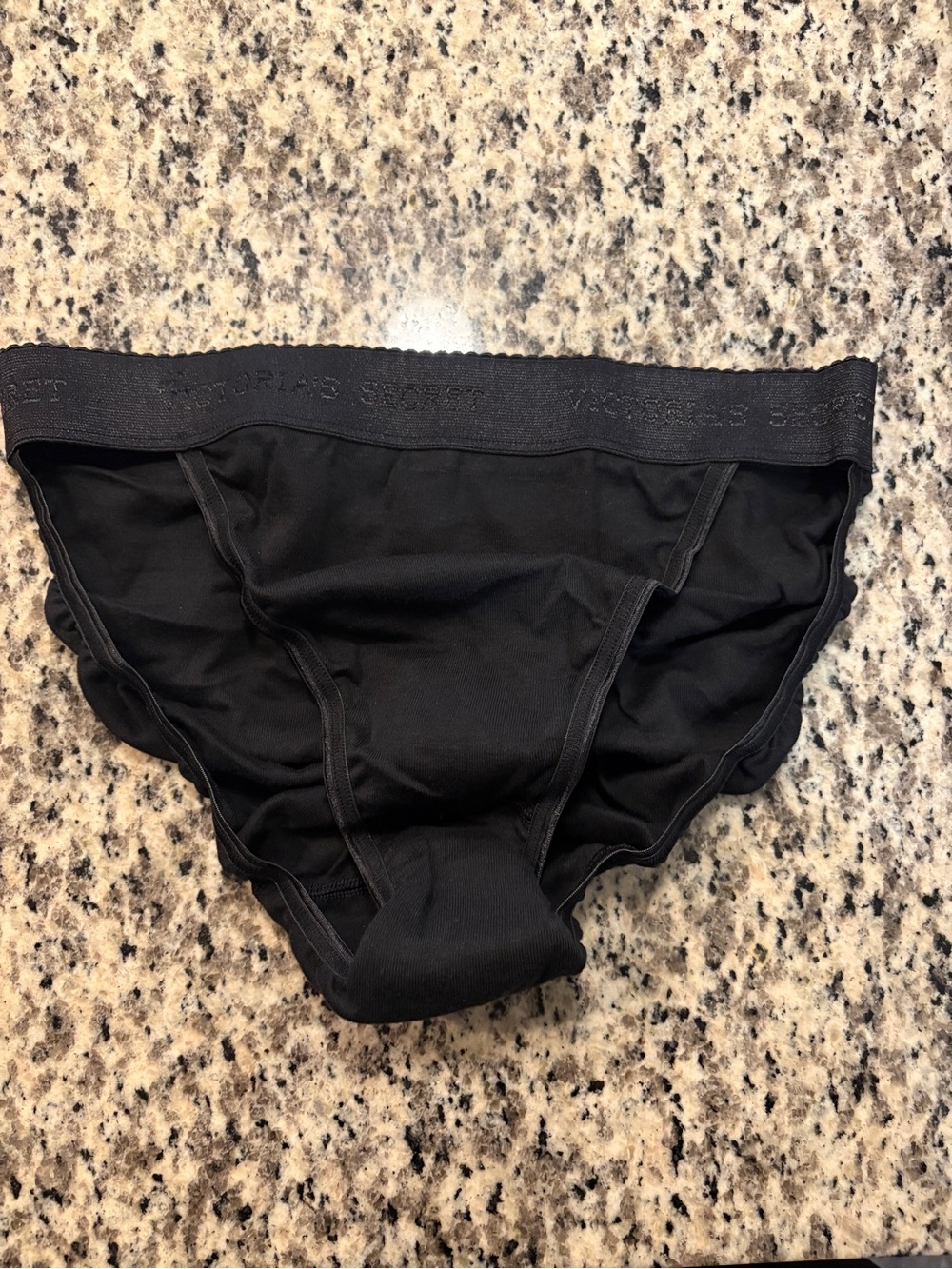 Vintage Victoria’s Secret Hi Cut Rio Black Cotton Panties M Y2K NWOT H0510